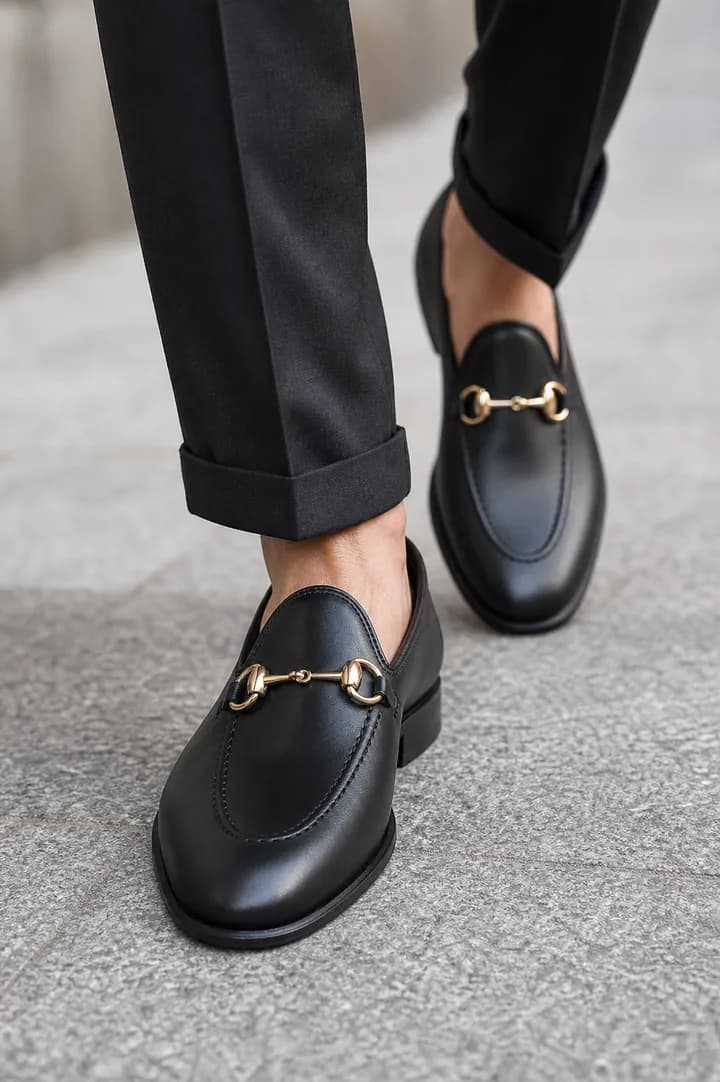 Black Horsebit Loafer